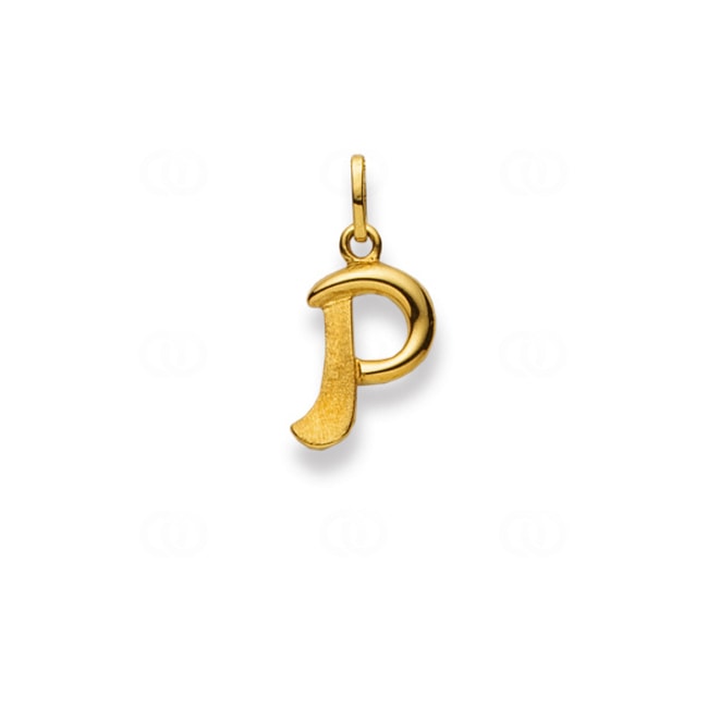 Pendentif or jaune 750/18 ct Lettre P - 1156.07577/0160