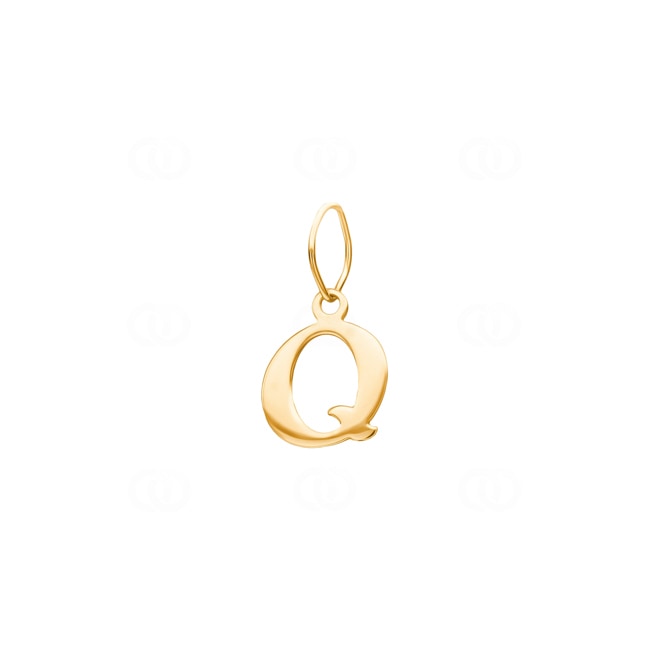 Pendentif or jaune 750/18 ct Lettre Q - 2950.1Q
