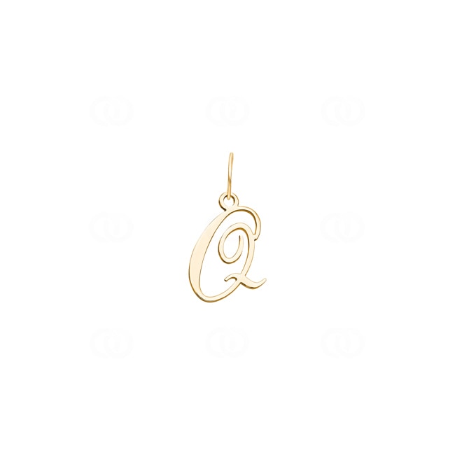 Pendentif or jaune 750/18 ct Lettre Q - 2930Q