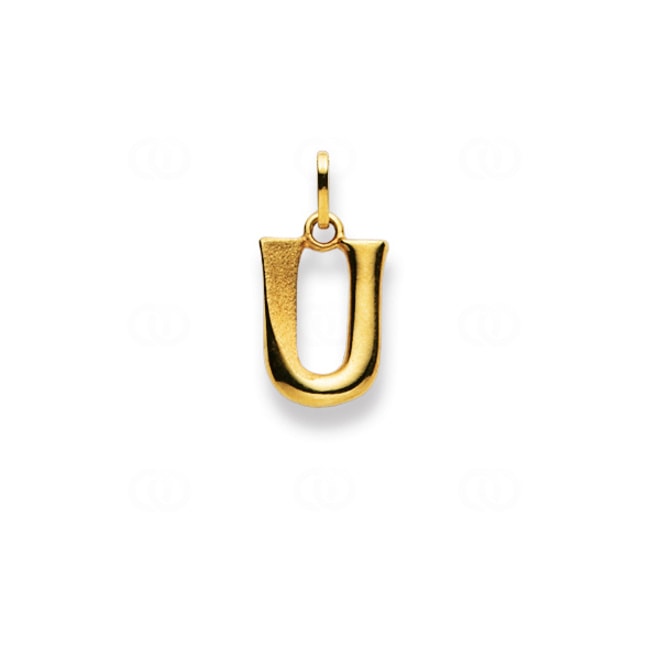 Pendant 750/18 K Yellow Gold, Letter U - 1156.07577/0210