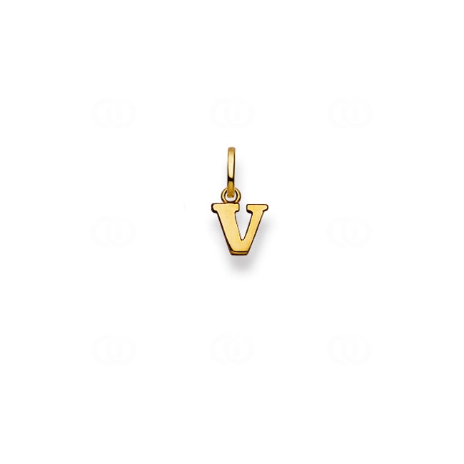 Pendentif or jaune 750/18 ct, Lettre V Pendentif or jaune 750/18 ct, Lettre V - 1156.08526/0220