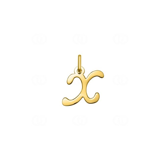 Pendant 750/18 K Yellow Gold Letter X - AY5036