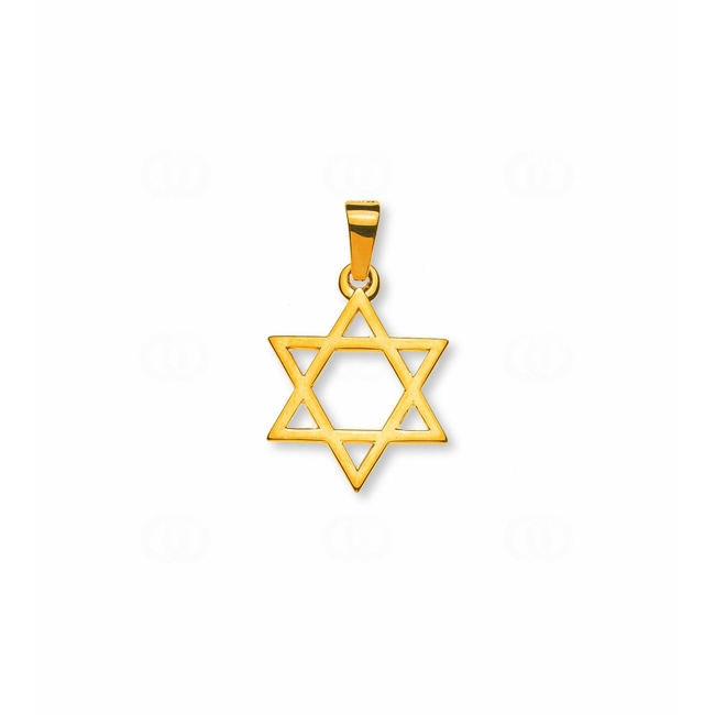 Anhänger 750/18 K Gelbgold, Davidstern - AME1048