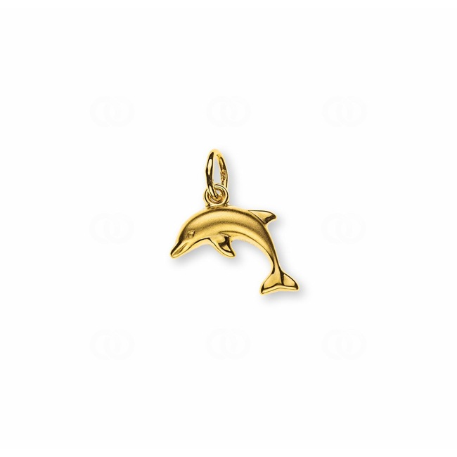 Pendant 750/18 K Yellow Gold Dolphin - AGO1010