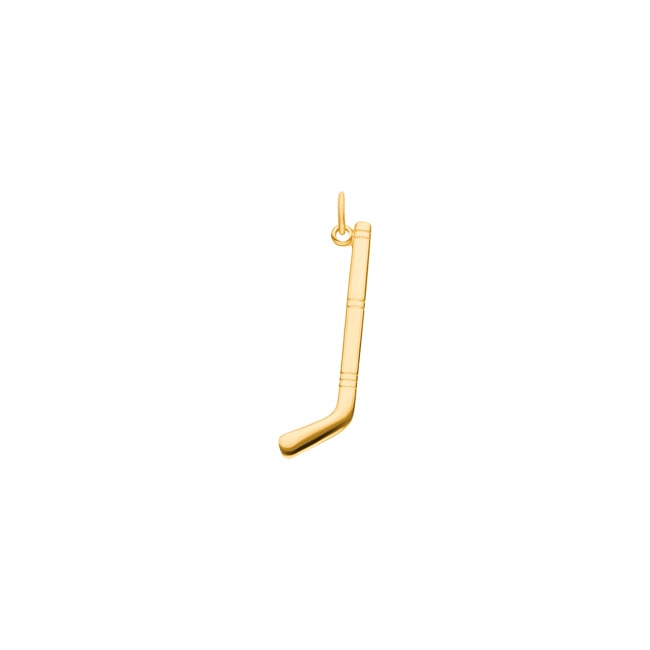 Pendant 750/18 K Yellow Gold Ice Hockey Stick - 1156.05322/0004
