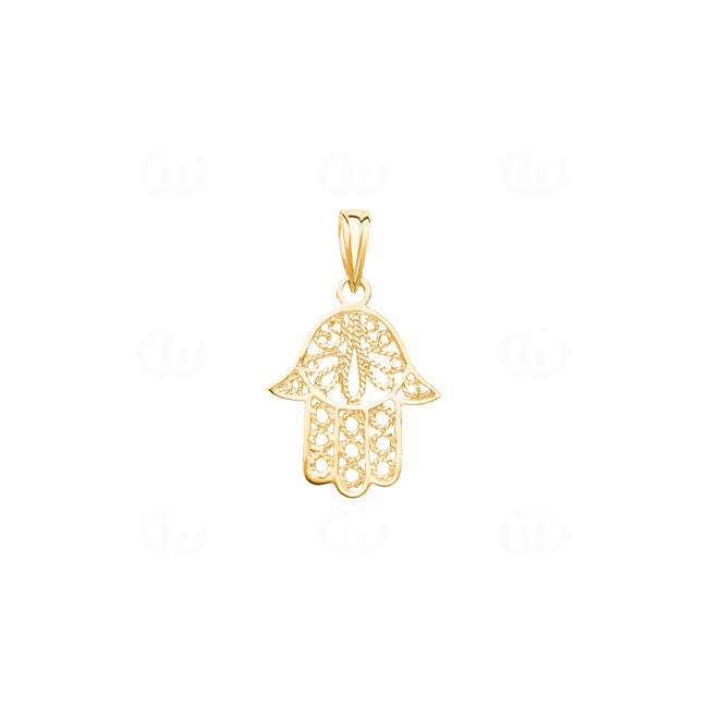 Pendentif or jaune 750/18 ct, Main de Fatma - 642111
