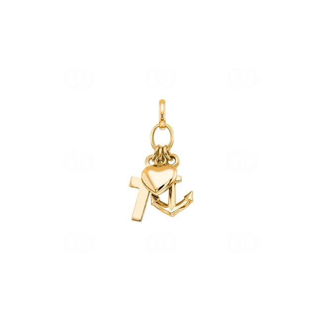 Pendant 750/18 K Yellow Gold, Faith, Hope and Charity - 1156.07172/0004