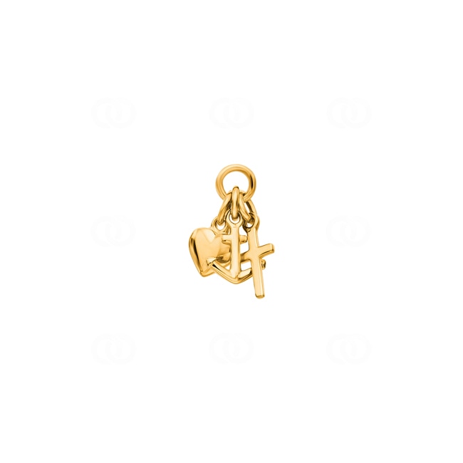 Pendentif or jaune 750/18 ct, Foi, amour, espoir Pendentif or jaune 750/18 ct, Foi, amour, espoir - PP04810-GG