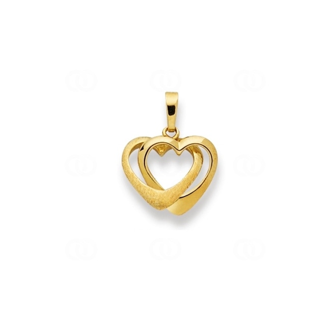Pendant 750/18 K Yellow Gold Heart - 1156.05946/0006