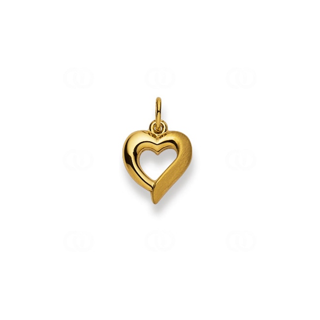 Pendant 750/18 K Yellow Gold Heart - 1156.08374/0002