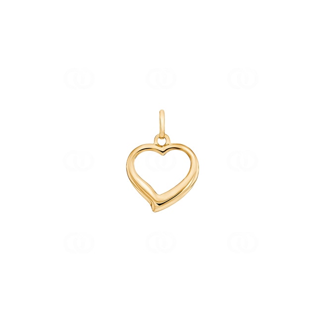 Pendant 750/18 K Yellow Gold Heart 14x14mm - 2821