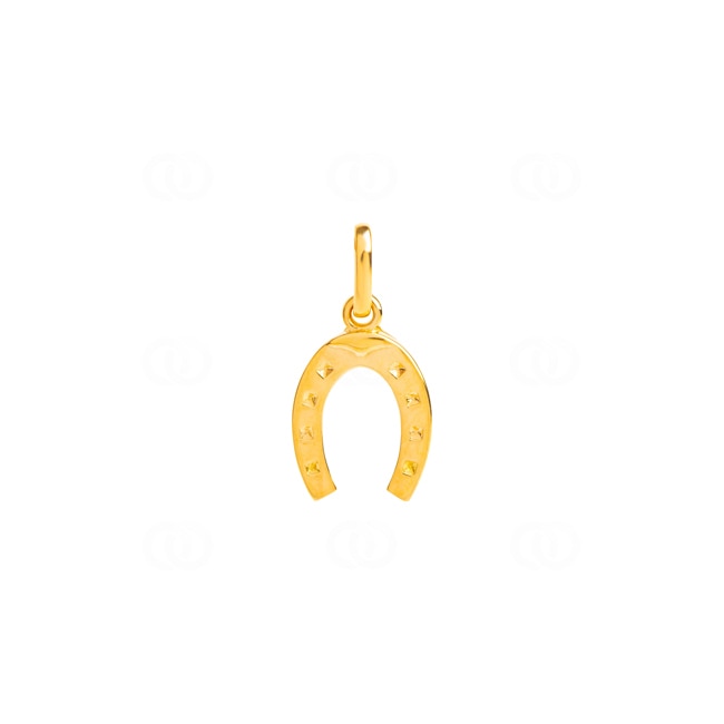 Anhänger 750/18 K Gelbgold Hufeisen - P136