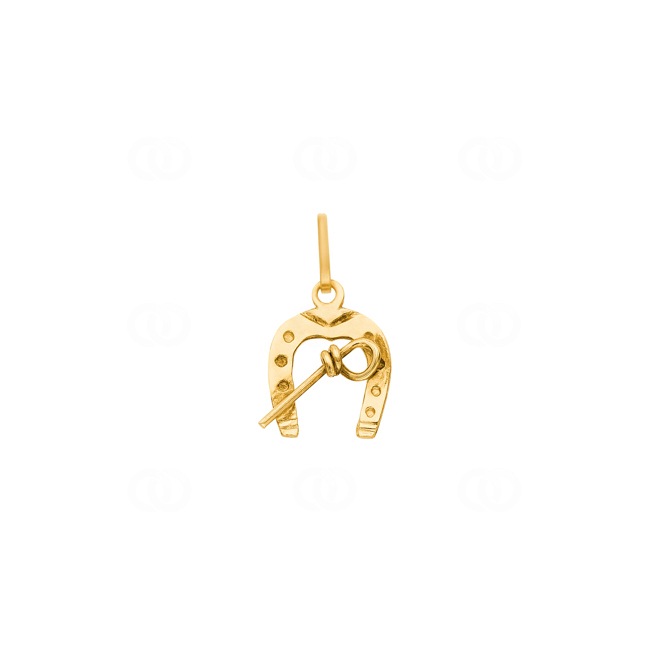 Pendentif or jaune 750/18 ct Fer à cheval - 10176G