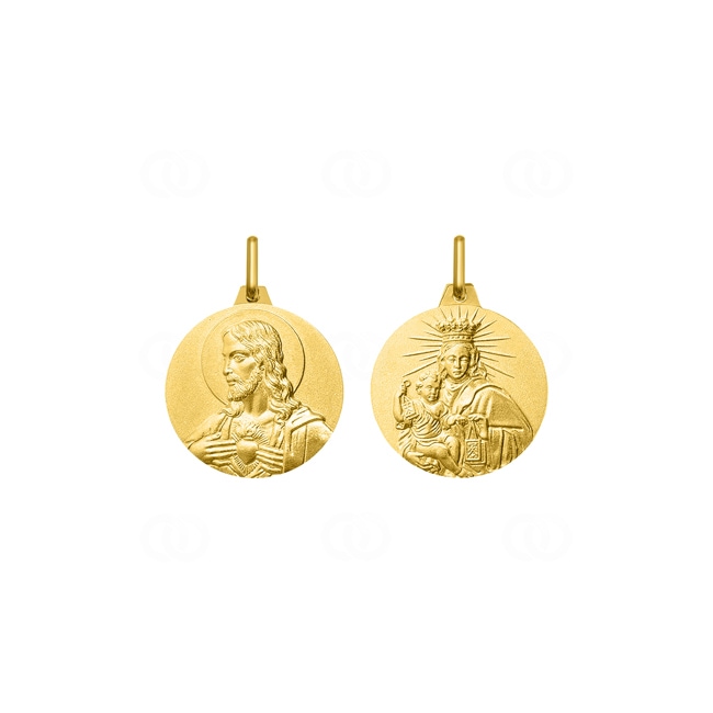 Anhänger 750/18 K Gelbgold Jungfrau Maria & Jesus - AY3161