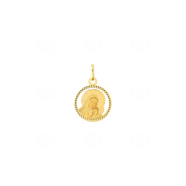 Anhänger 750/18 K Gelbgold Jungfrau Maria mit Kind - 20892