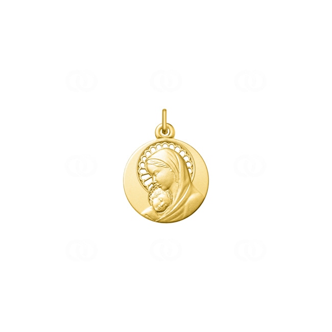 Pendant 750/18 K Yellow Gold Virgin Mary and Child - AY3043
