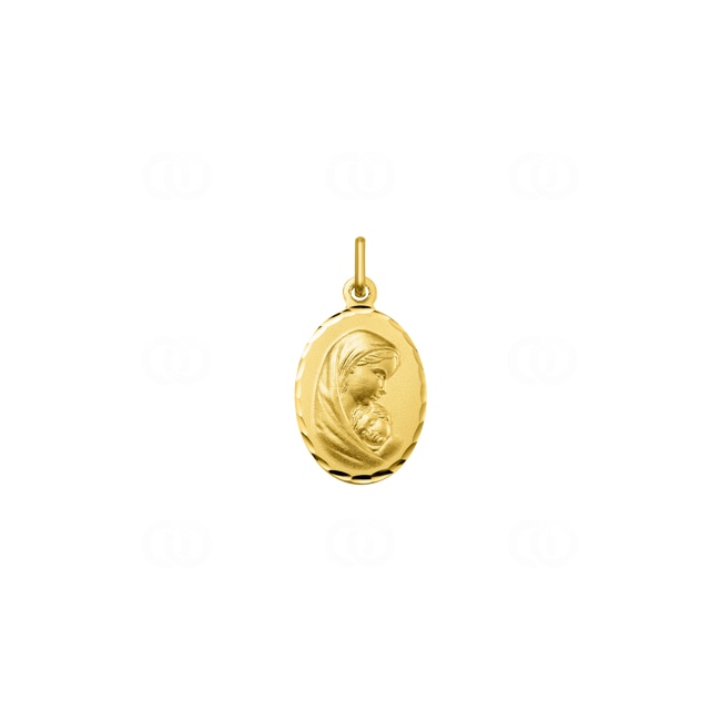 Anhänger 750/18 K Gelbgold Jungfrau Maria mit Kind - AY3115