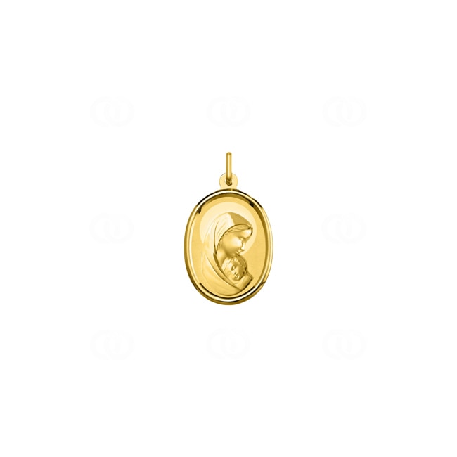Pendant 750/18 K Yellow Gold Virgin Mary and Child - AY3131
