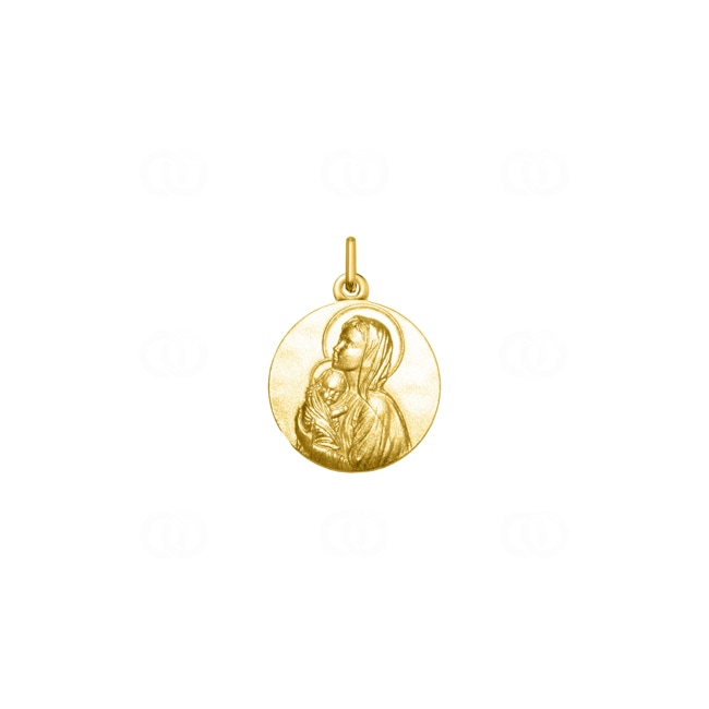 Anhänger 750/18 K Gelbgold Jungfrau Maria mit Kind - AY3154