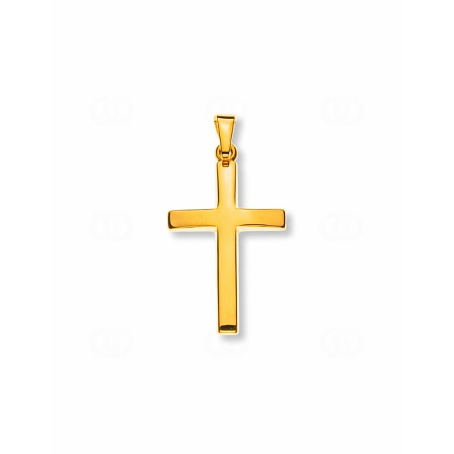 Pendant 750/18 K Yellow Gold Cross - AKR1005