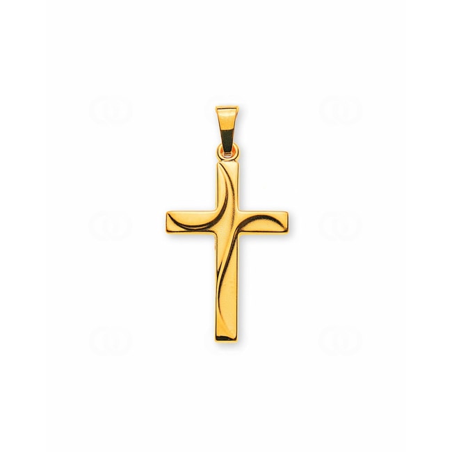 Pendant 750/18 K Yellow Gold Cross - AKR1013