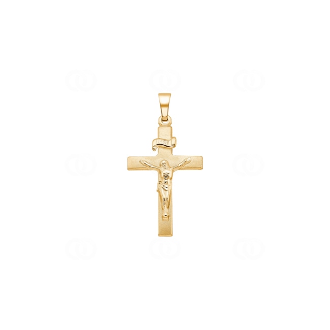 Pendentif or jaune 750/18 ct, Croix - AKR1029