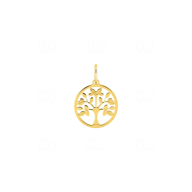 Pendant 750/18 K Yellow Gold Tree of Life Ø 12mm - 3.7210.00