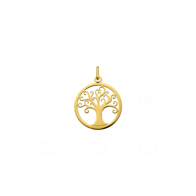 Pendentif or jaune 750/18 ct Arbre de vie Ø 20mm Pendentif or jaune 750/18 ct Arbre de vie Ø 20mm - AY1005