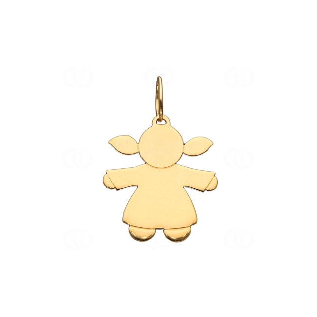 Pendant 750/18 K Yellow Gold Girl - P101.2