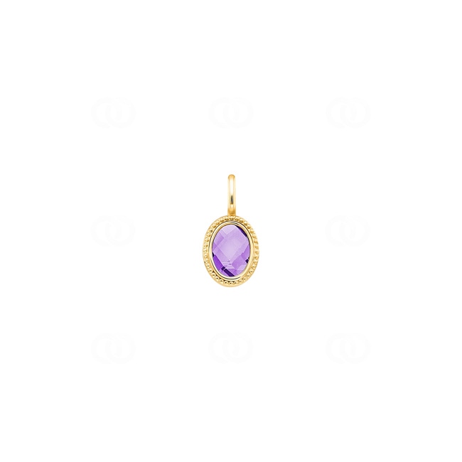 Pendant 750/18 K Yellow Gold with oval Amethyst - 679071AG