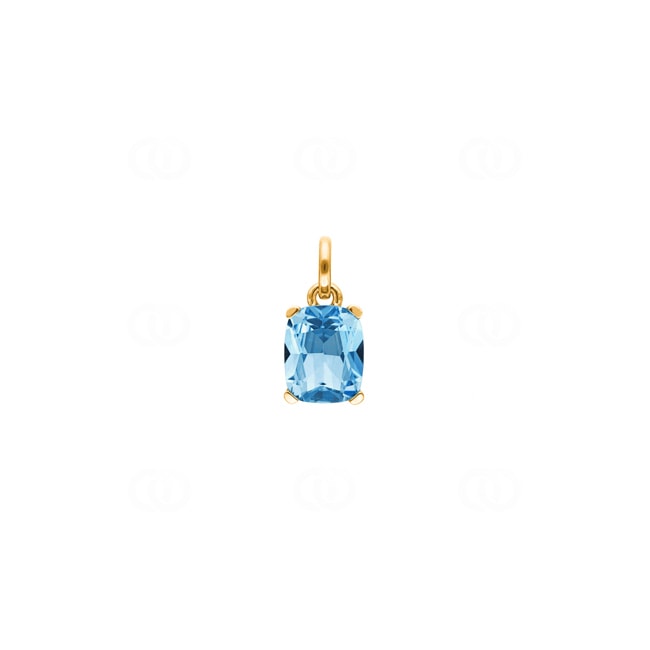 Pendant 750/18 K Yellow Gold with Blue Topaz - P114T