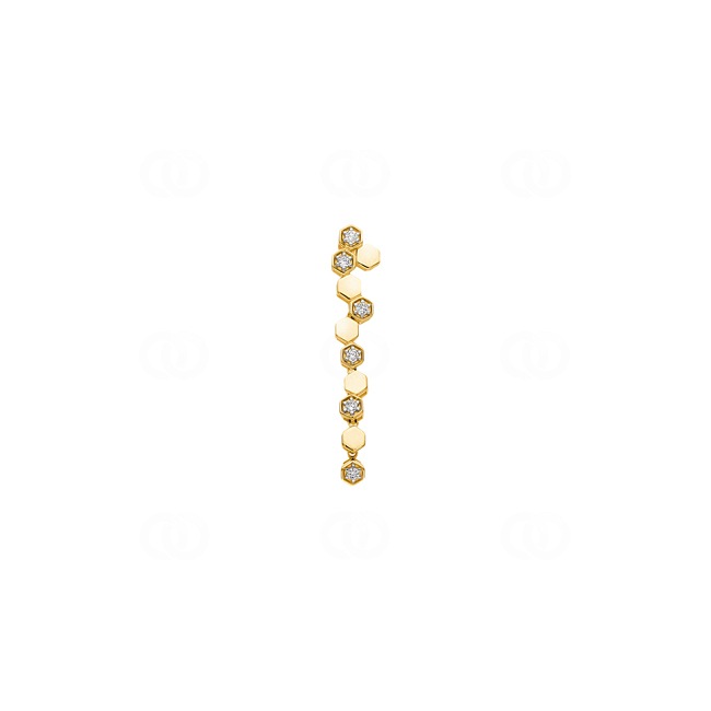 Anhänger 750/18 K Gelbgold mit Diamanten 0.05 ct H/si - AN-73313-GG