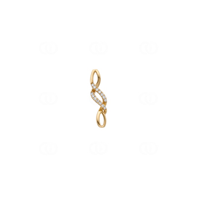Pendant 750/18 K Yellow Gold with Diamonds 0.06 ct - AN-73793-GG