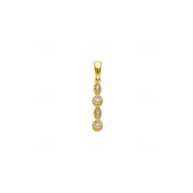 Anhänger 750/18 K Gelbgold mit Diamanten 0.06 ct H/si - AN-73274-GG