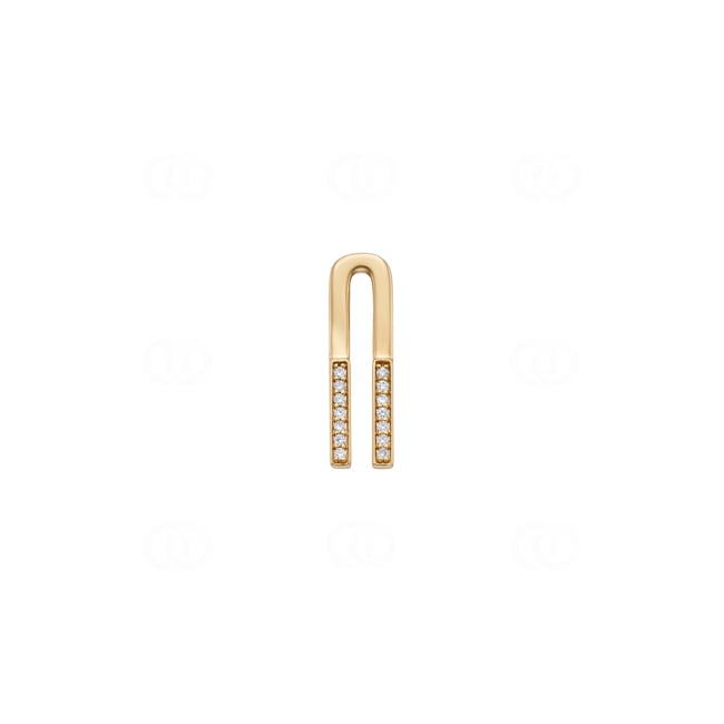 Pendentif or jaune 750/18 ct avec diamants 0.08 ct - AN-73817-GG