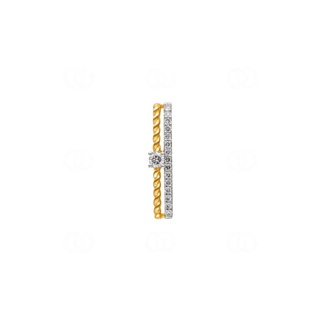 Anhänger 750/18 K Gelbgold mit Diamanten 0.12 ct H/si - AN-73153-GG