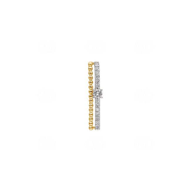 Anhänger 750/18 K Gelbgold mit Diamanten 0.12 ct H/si - AN-73159-GG