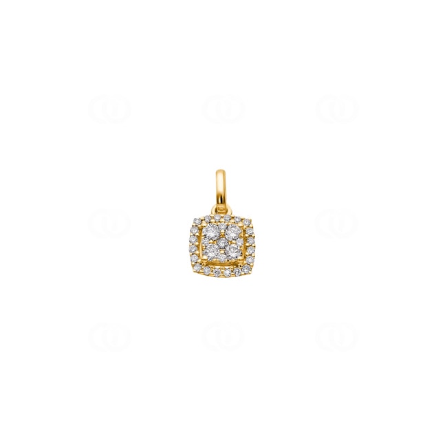 Anhänger 750/18 K Gelbgold mit Diamanten 0.18 ct H/si - AN-50293-GG