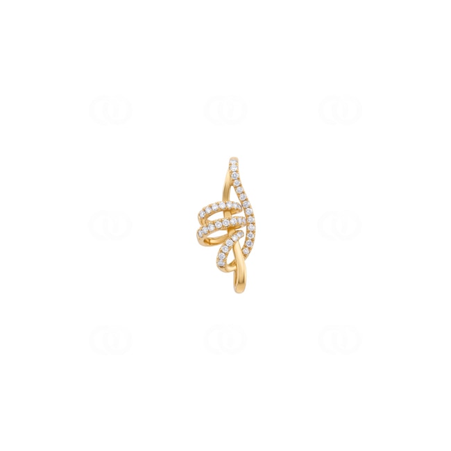 Pendentif or jaune 750/18 ct avec diamants 0.19 ct - AN-73787-GG