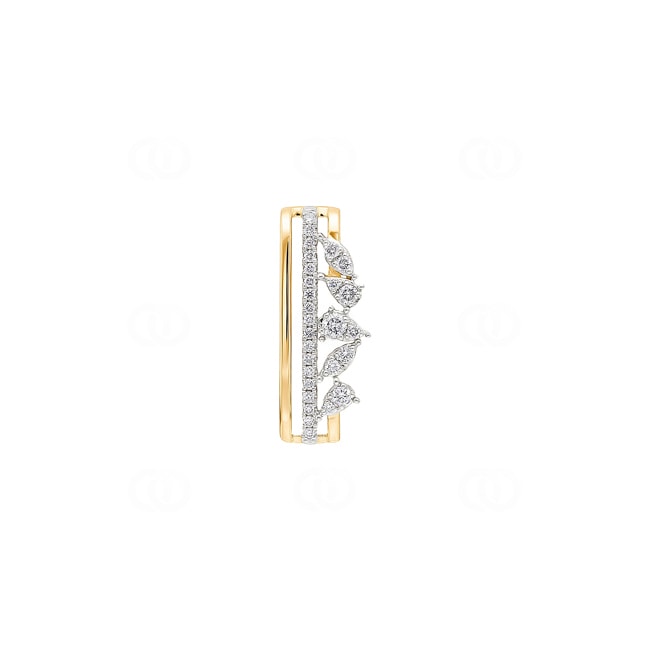 Pendentif or jaune 750/18 ct avec diamants 0.19 ct H/si - AN-73433-GG
