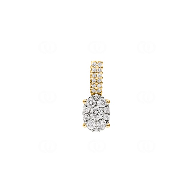 Anhänger 750/18 K Gelbgold mit Diamanten 0.21 ct H/si - AN-55433-GG