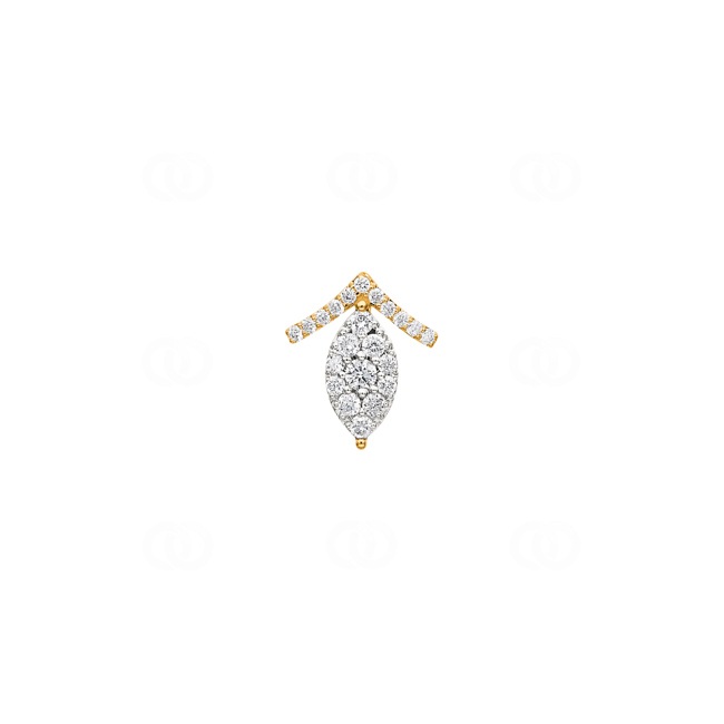 Anhänger 750/18 K Gelbgold mit Diamanten 0.25 ct H/si - AN-70002-GG