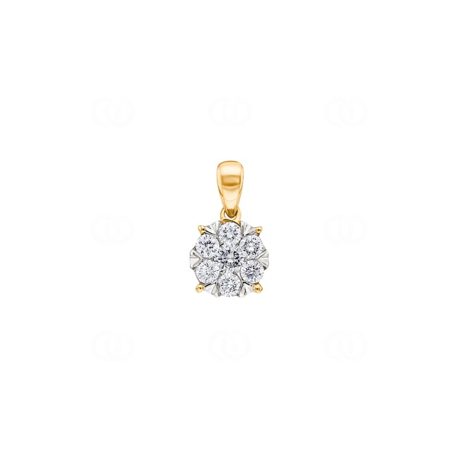 Pendant 750/18 K Yellow Gold with Diamonds 0.34 ct H/si - AN-69631-GG