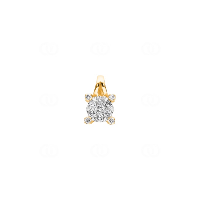 Anhänger 750/18 K Gelbgold mit Diamanten 0.50 ct H/si - AN-69307-GG