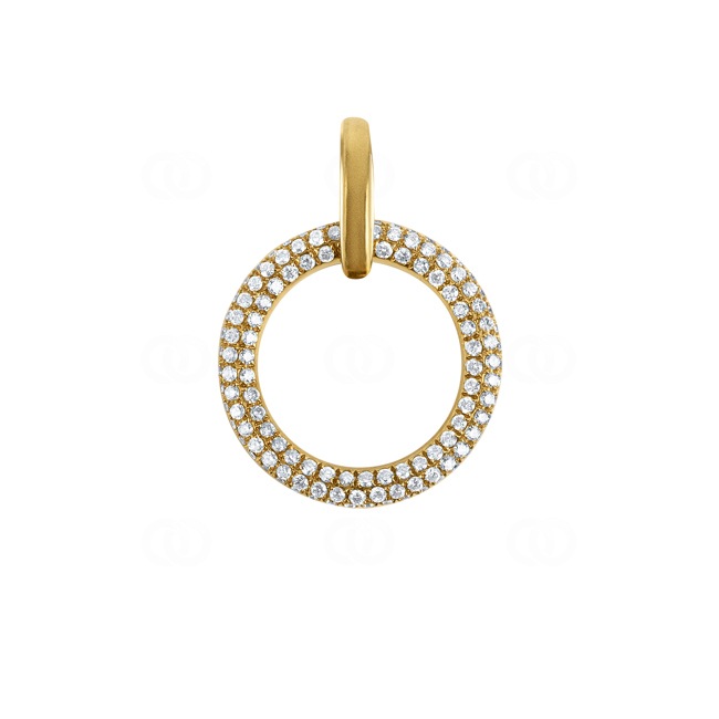Anhänger 750/18 K Gelbgold mit Diamanten 0.58 ct H/si - PP5508/01