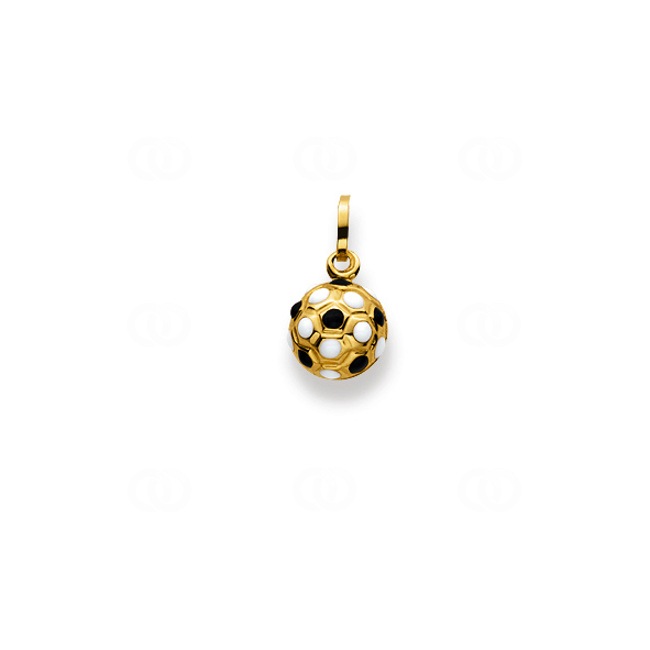Pendentif or jaune 750/18 ct Football avec laque - 1156.08747/0001