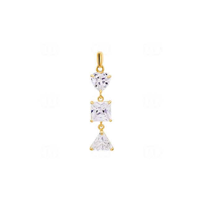 Anhänger 750/18 K Gelbgold mit Zirkonia - JP-60016