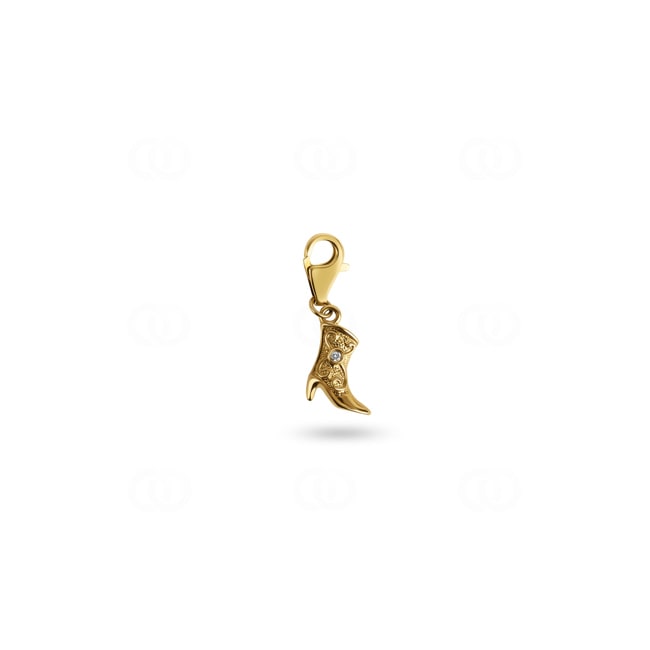Pendant 750/18 K Yellow Gold with Cubic Zirconia, Boots - PP4346/1