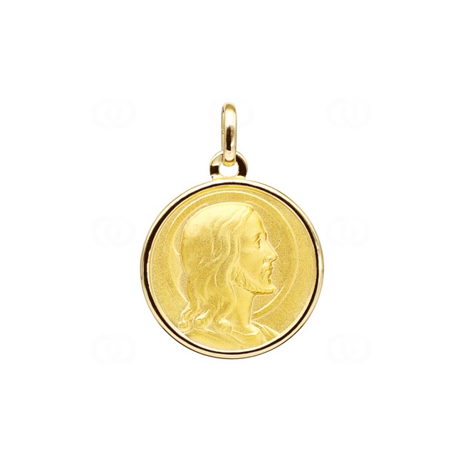 Pendant 750/18 K Yellow Gold Ø 19mm, Jesus Pendant 750/18 K Yellow Gold Ø 19mm, Jesus - 20363