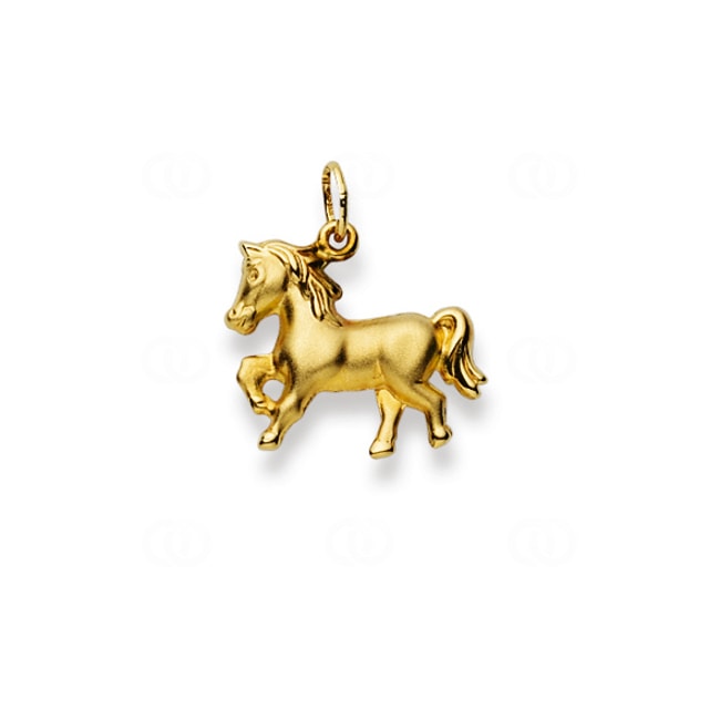 Pendant 750/18 K Yellow Gold, Horse - 1156.07921/0001